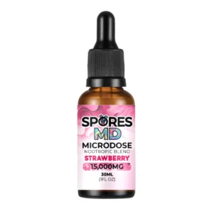 sporesMD | Trips 15000mg Strawberry Mushroom Tincture | Nootropic Blend